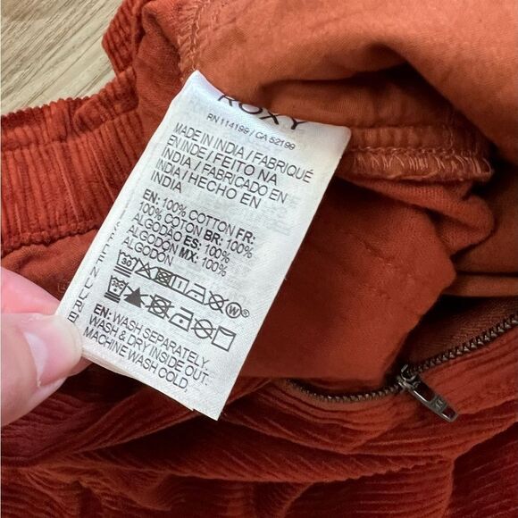 ROXY Silent Days Orange Mini Skirt Size Large - Picture 7 of 9